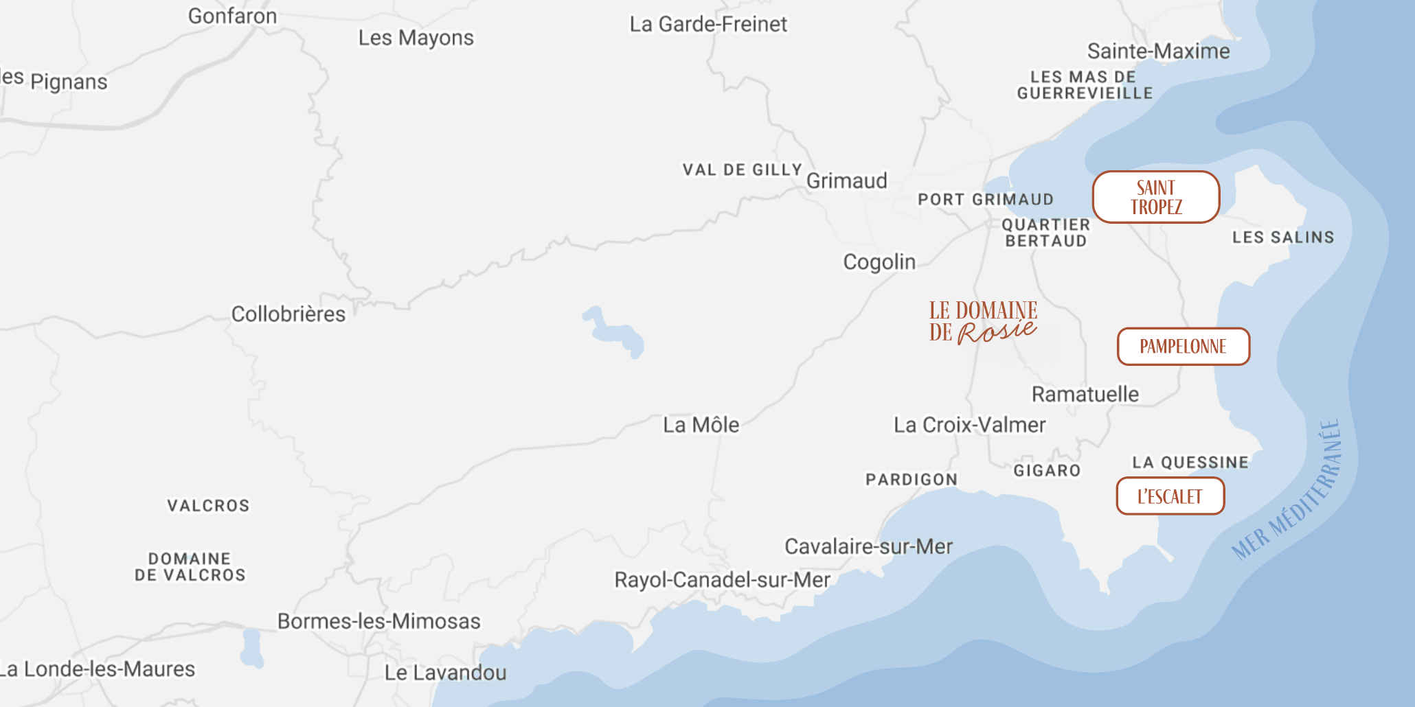 Carte Golfe de St-Tropez